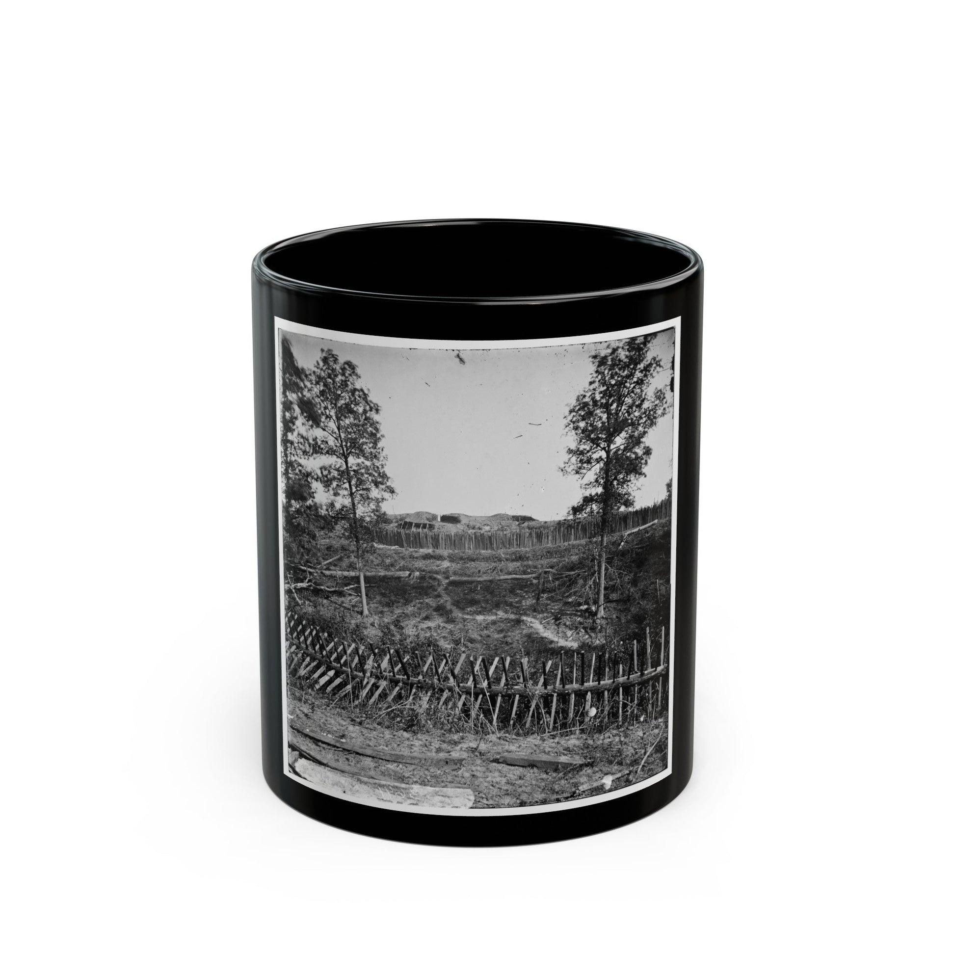 Atlanta, Georgia. Confederate Fortifications(2) (U.S. Civil War) Black Coffee Mug-11oz-The Sticker Space