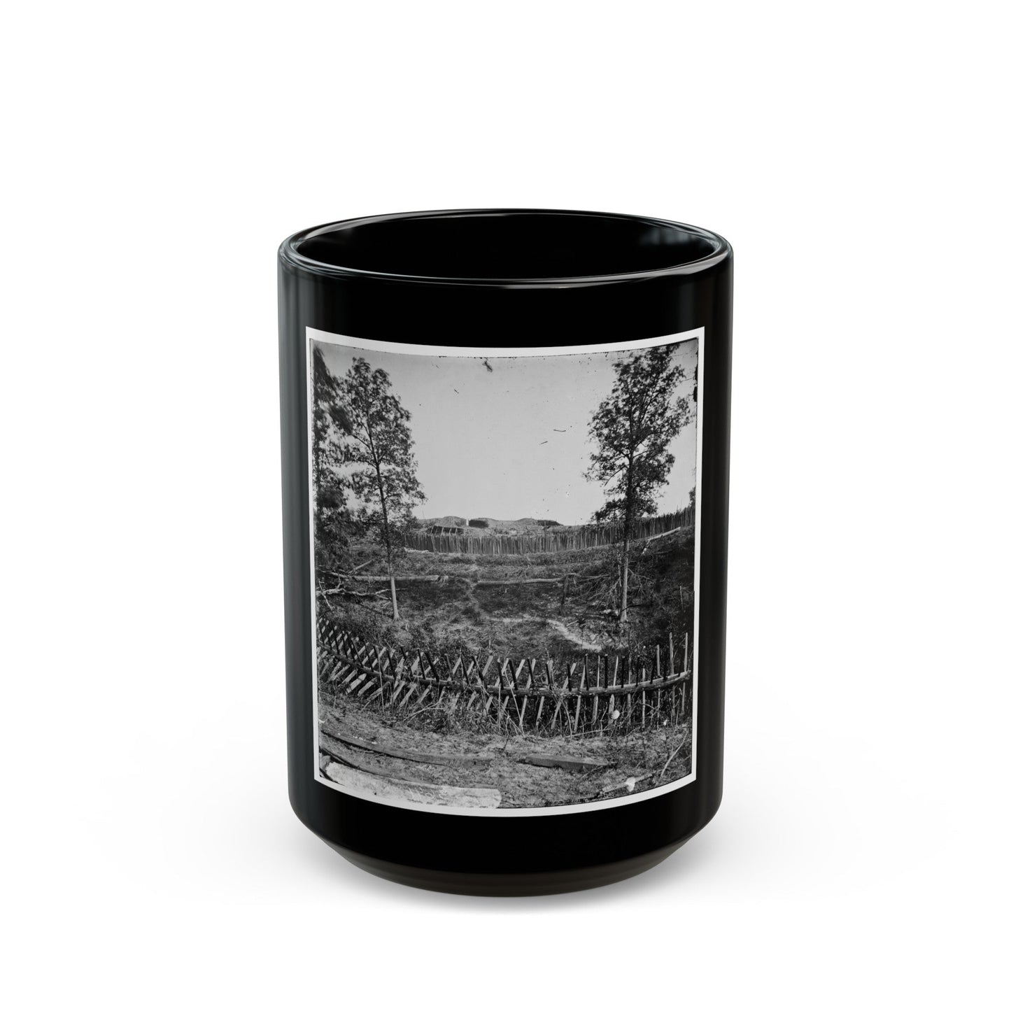 Atlanta, Georgia. Confederate Fortifications(2) (U.S. Civil War) Black Coffee Mug-15oz-The Sticker Space