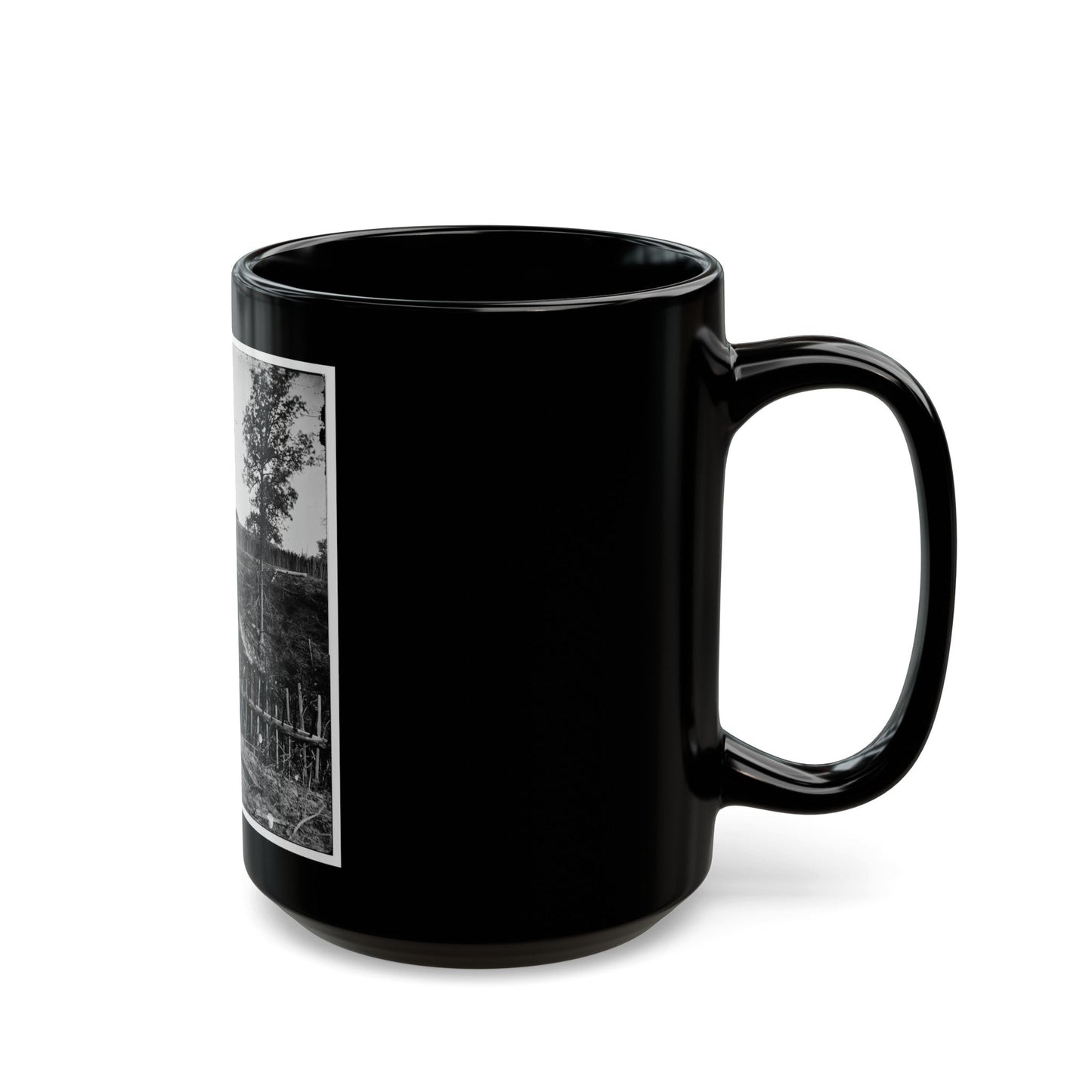 Atlanta, Georgia. Confederate Fortifications(2) (U.S. Civil War) Black Coffee Mug-The Sticker Space