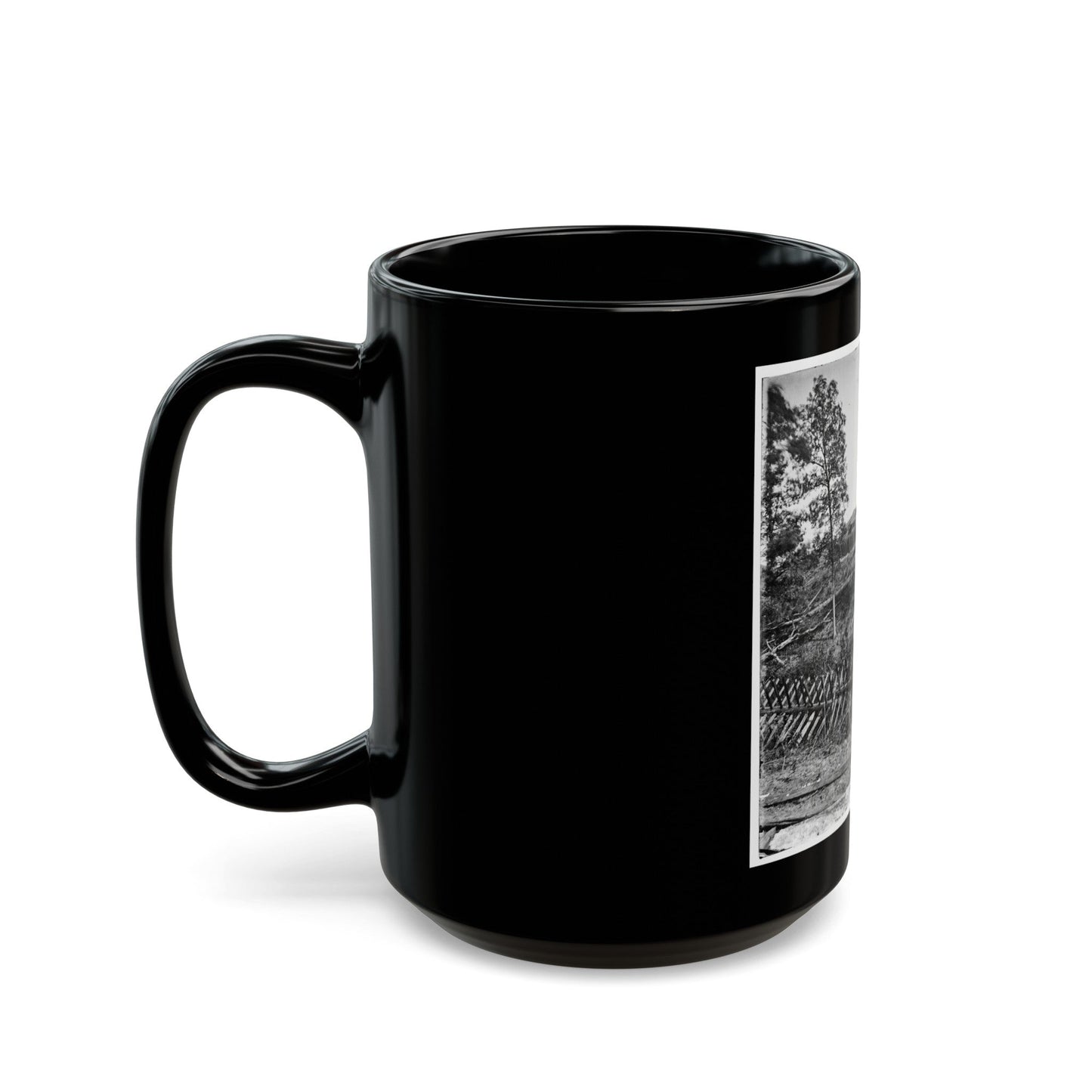 Atlanta, Georgia. Confederate Fortifications(2) (U.S. Civil War) Black Coffee Mug-The Sticker Space