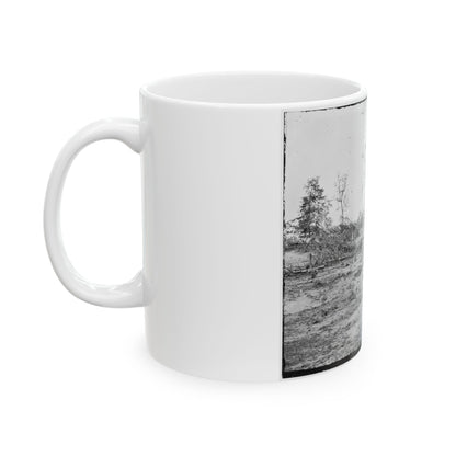 Atlanta, Georgia. Confederate Fortifications. (Shown Is Barnard's Wagon And Portable Darkroom) (U.S. Civil War) White Coffee Mug