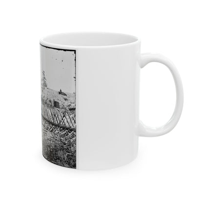 Atlanta, Georgia. Confederate Fortifications. (Shown Is Barnard's Wagon And Portable Darkroom) (U.S. Civil War) White Coffee Mug