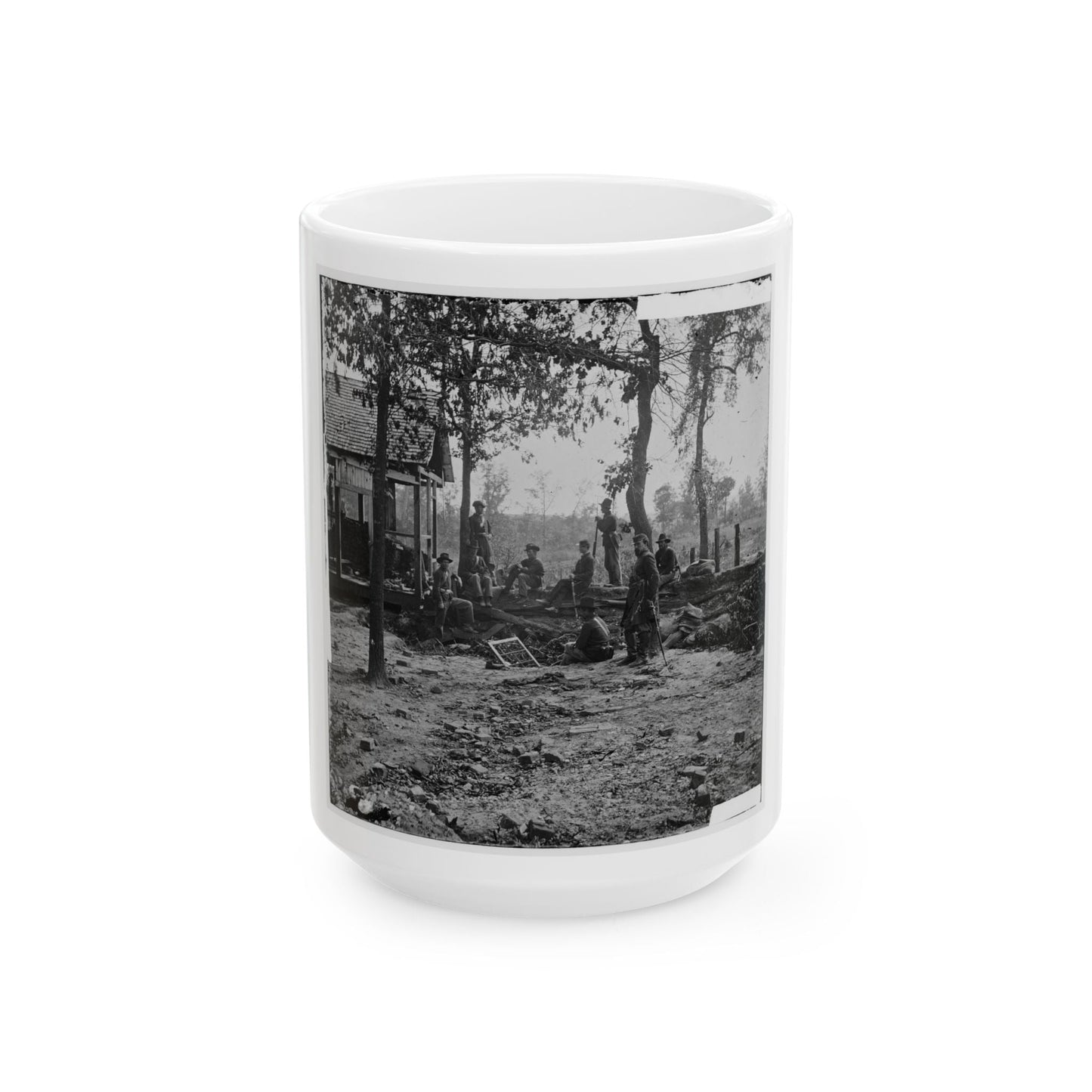 Atlanta, Georgia. Federal Picket Post Shortly Before The Battle Of July 22 (U.S. Civil War) White Coffee Mug