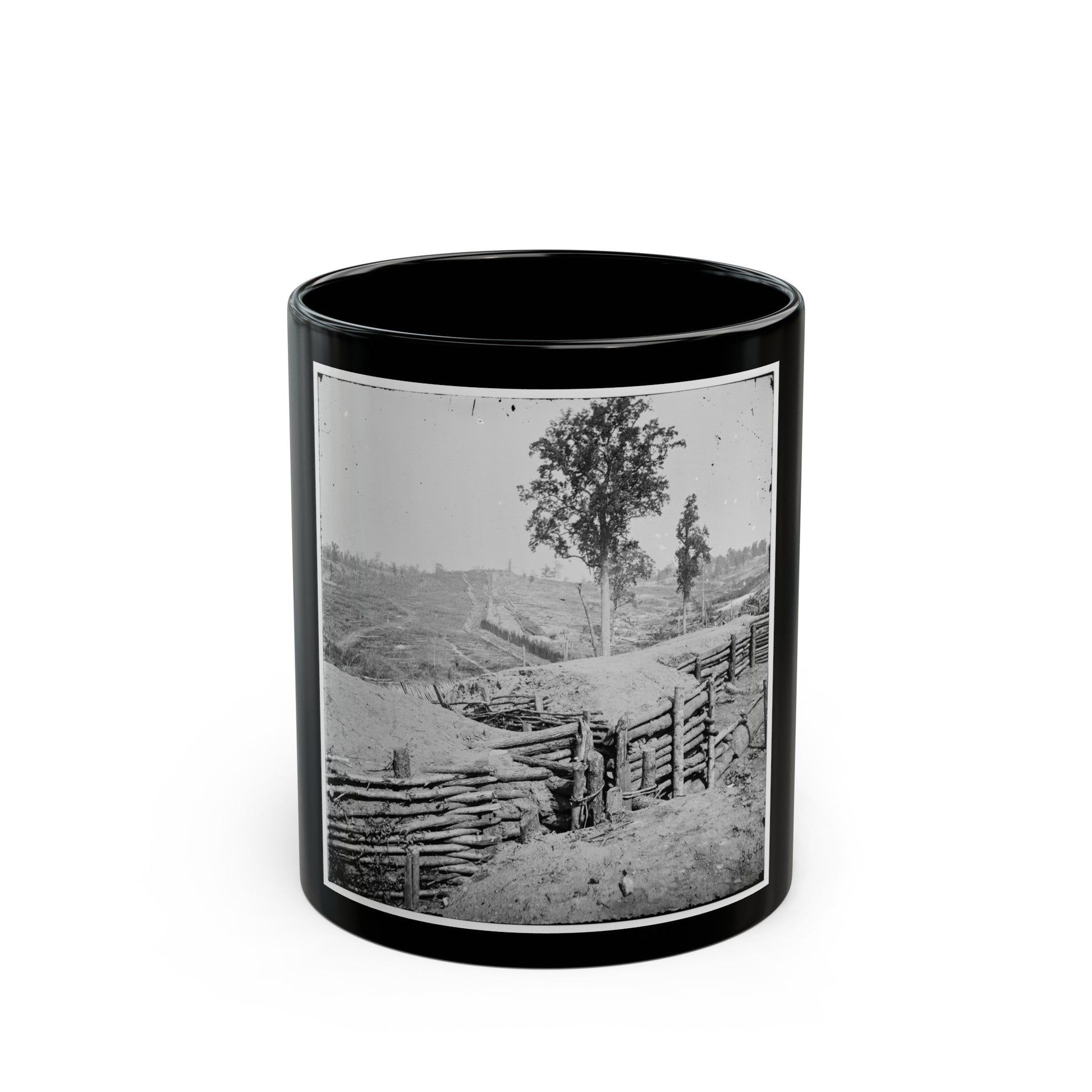 Atlanta, Georgia. Fortifications-2 (U.S. Civil War) Black Coffee Mug-11oz-The Sticker Space