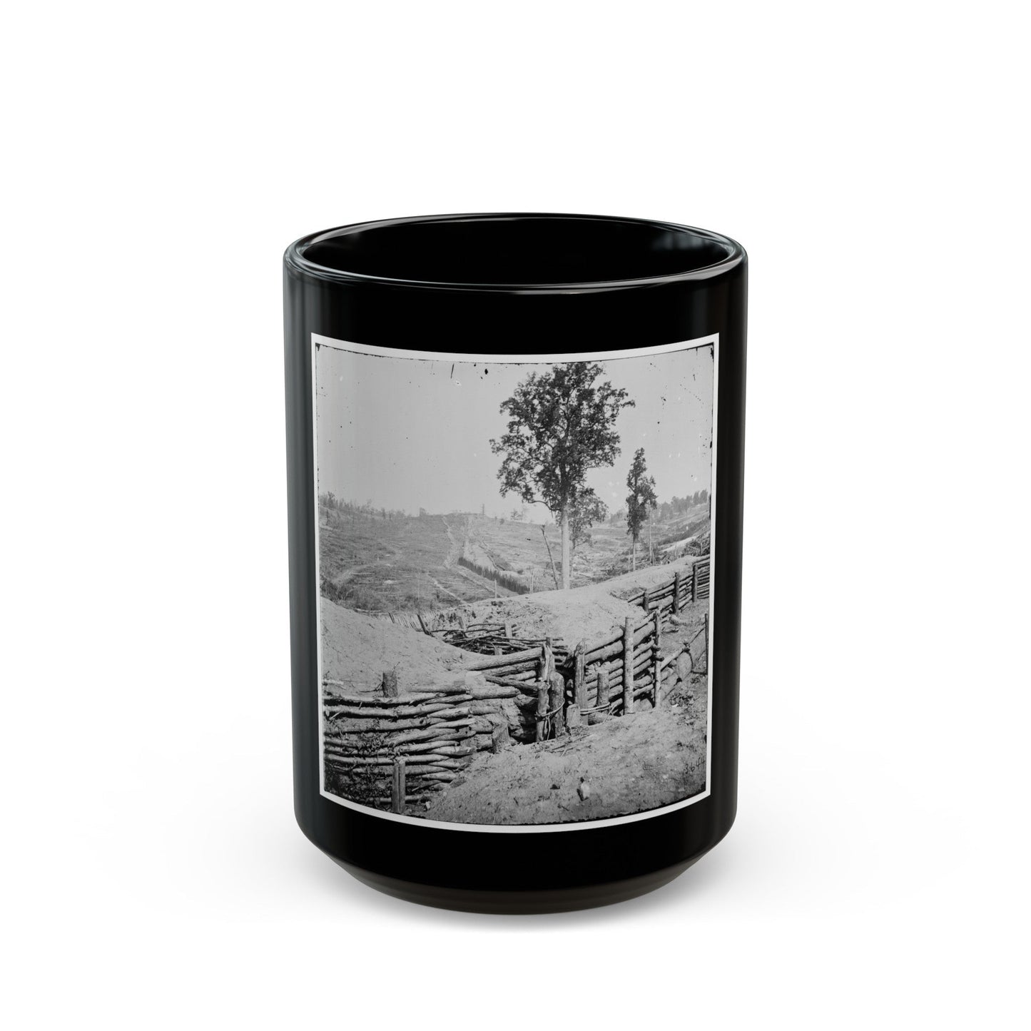 Atlanta, Georgia. Fortifications-2 (U.S. Civil War) Black Coffee Mug-15oz-The Sticker Space