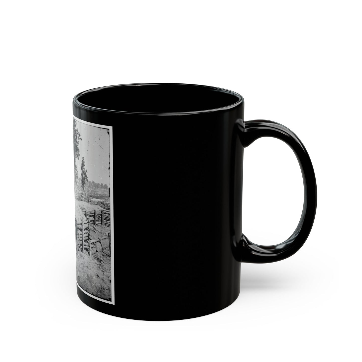 Atlanta, Georgia. Fortifications-2 (U.S. Civil War) Black Coffee Mug-The Sticker Space