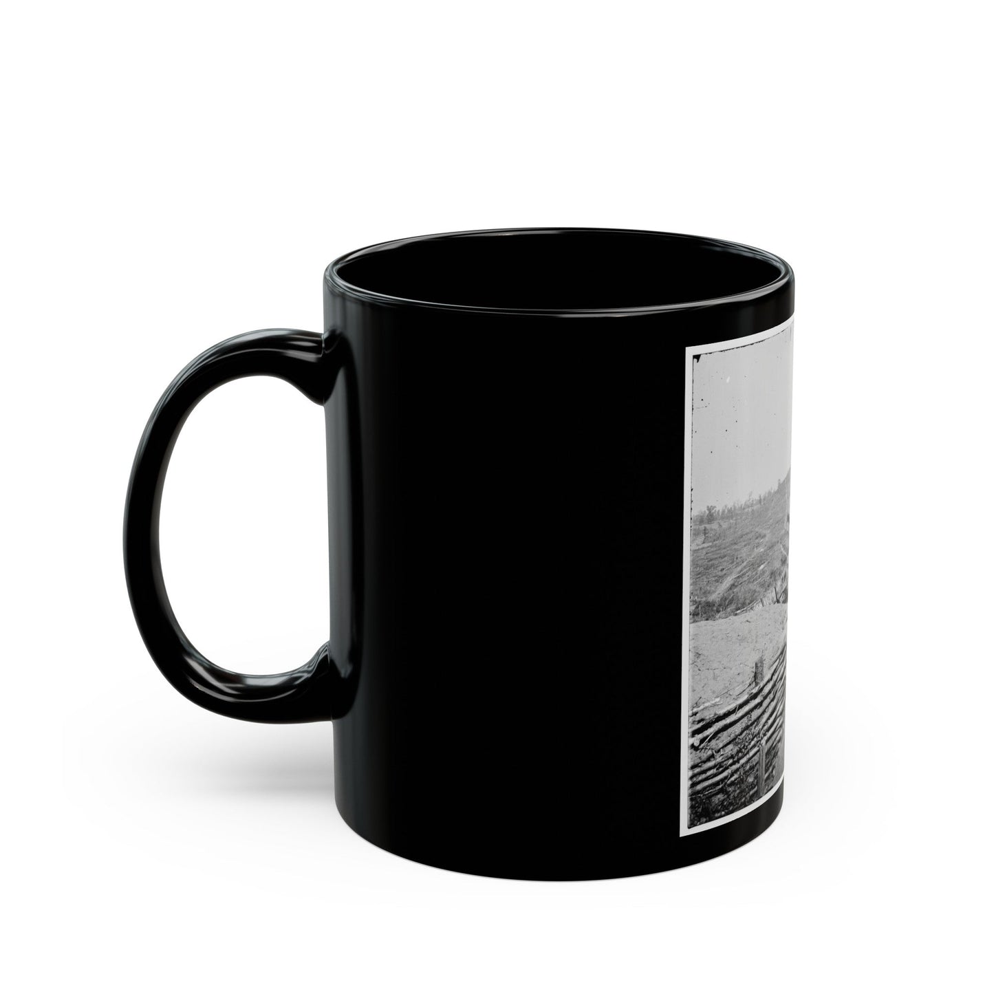 Atlanta, Georgia. Fortifications-2 (U.S. Civil War) Black Coffee Mug-The Sticker Space