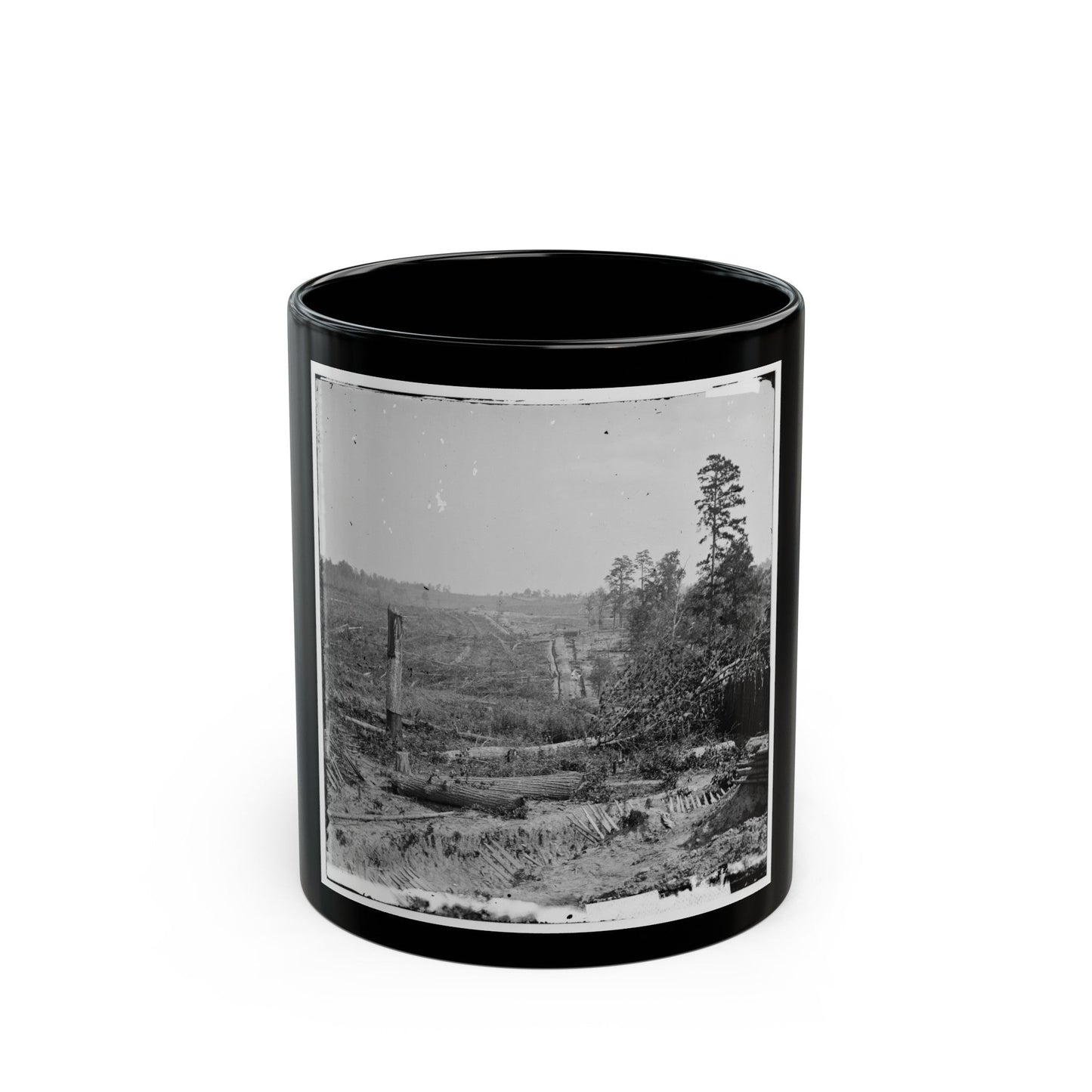 Atlanta, Georgia. Fortifications (U.S. Civil War) Black Coffee Mug-11oz-The Sticker Space