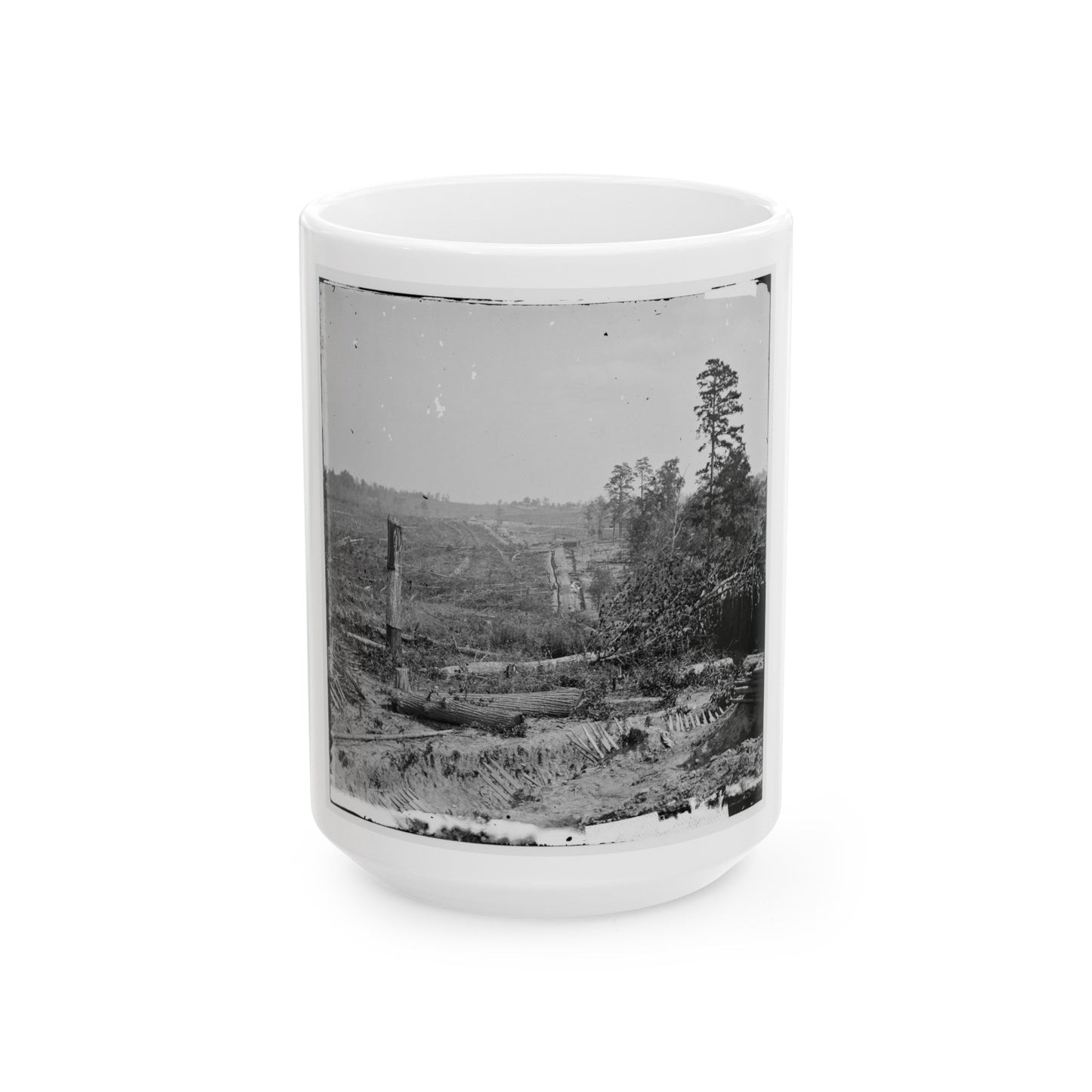 Atlanta, Georgia. Fortifications (U.S. Civil War) White Coffee Mug-15oz-The Sticker Space