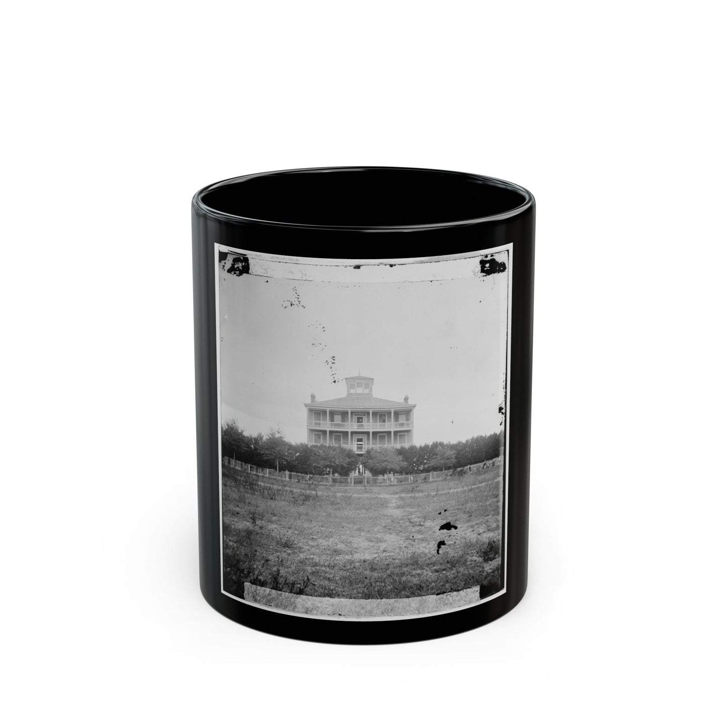 Atlanta, Georgia. House-2 (U.S. Civil War) Black Coffee Mug-11oz-The Sticker Space