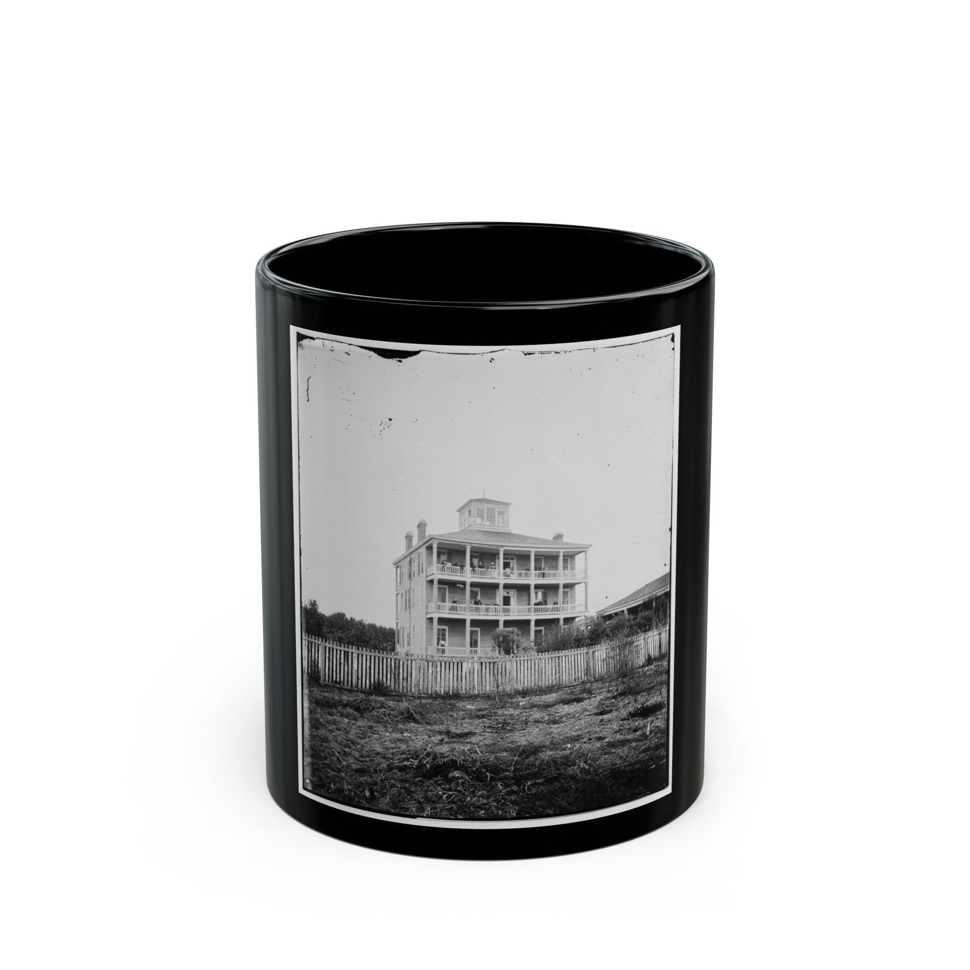 Atlanta, Georgia. House (U.S. Civil War) Black Coffee Mug-11oz-The Sticker Space