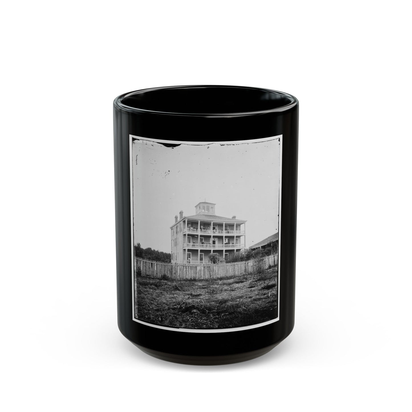 Atlanta, Georgia. House (U.S. Civil War) Black Coffee Mug-15oz-The Sticker Space