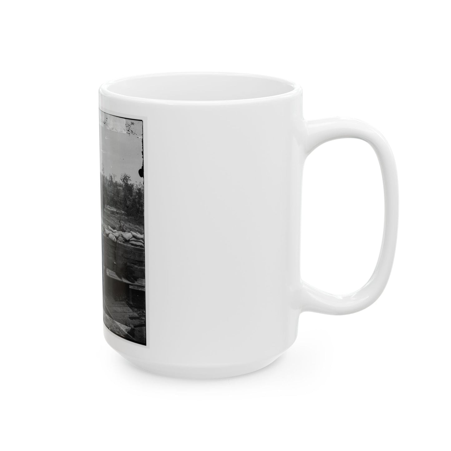 Atlanta, Georgia. Interior View Of Confederate Fort, East Of W. & A. Railroad, Looking East (U.S. Civil War) White Coffee Mug