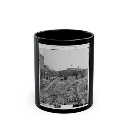 Atlanta, Georgia. Railroad Depot (U.S. Civil War) Black Coffee Mug-11oz-The Sticker Space