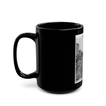 Atlanta, Georgia. Railroad Depot (U.S. Civil War) Black Coffee Mug-The Sticker Space