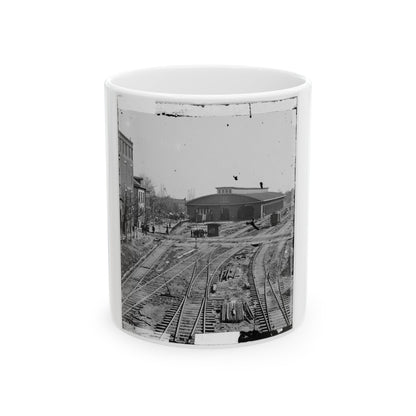 Atlanta, Georgia. Railroad Depot (U.S. Civil War) White Coffee Mug-11oz-The Sticker Space