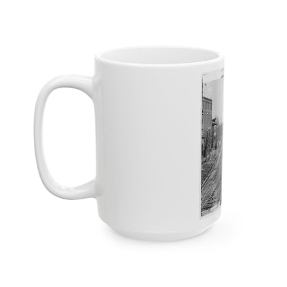 Atlanta, Georgia. Railroad Depot (U.S. Civil War) White Coffee Mug-The Sticker Space