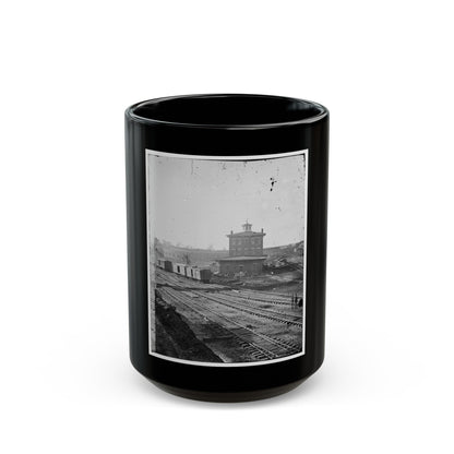 Atlanta, Georgia. Railroad Roundhouse (U.S. Civil War) Black Coffee Mug-15oz-The Sticker Space