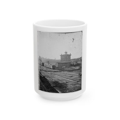 Atlanta, Georgia. Railroad Roundhouse (U.S. Civil War) White Coffee Mug-15oz-The Sticker Space