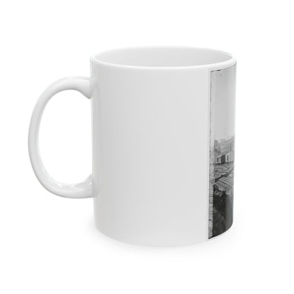 Atlanta, Georgia. Railroad Roundhouse (U.S. Civil War) White Coffee Mug-The Sticker Space