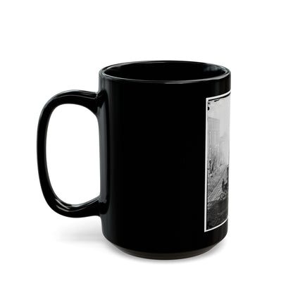 Atlanta, Georgia. Railroad Yards (U.S. Civil War) Black Coffee Mug-The Sticker Space