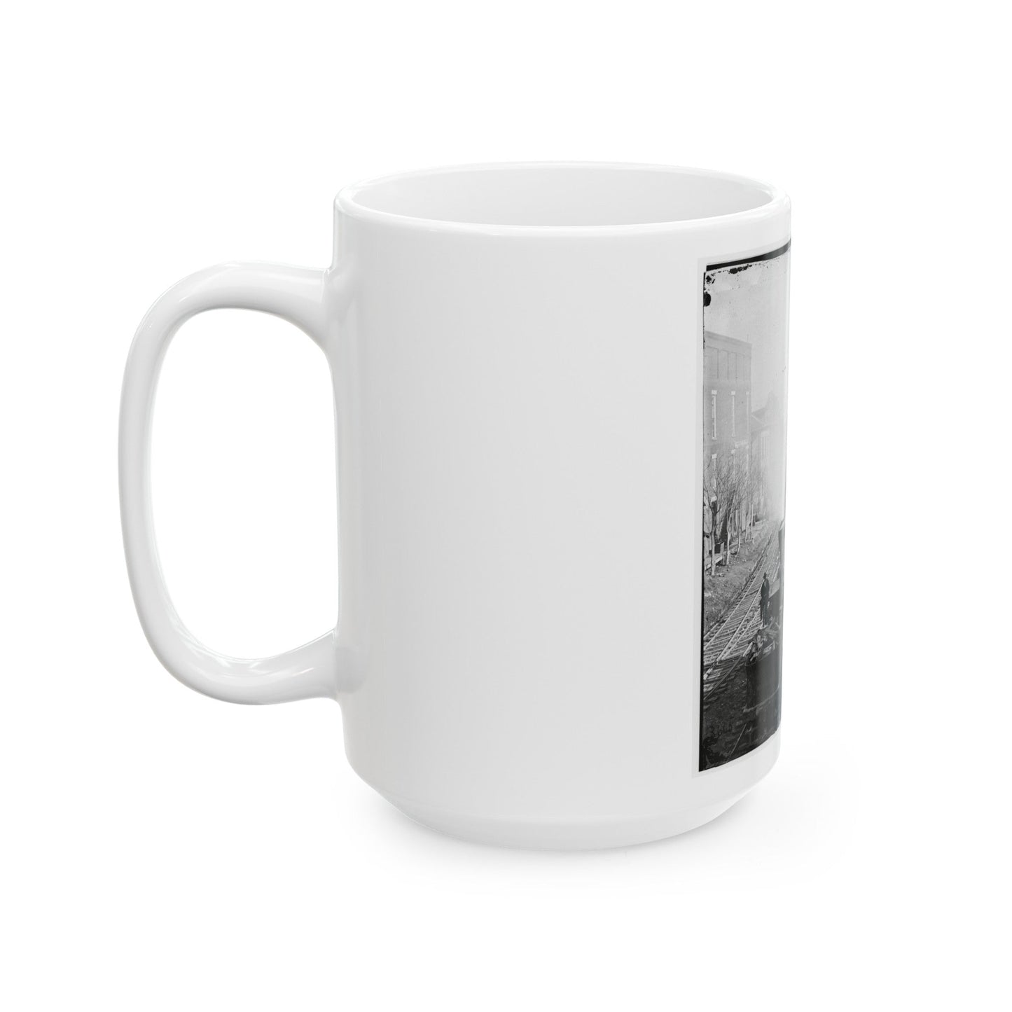 Atlanta, Georgia. Railroad Yards (U.S. Civil War) White Coffee Mug-The Sticker Space