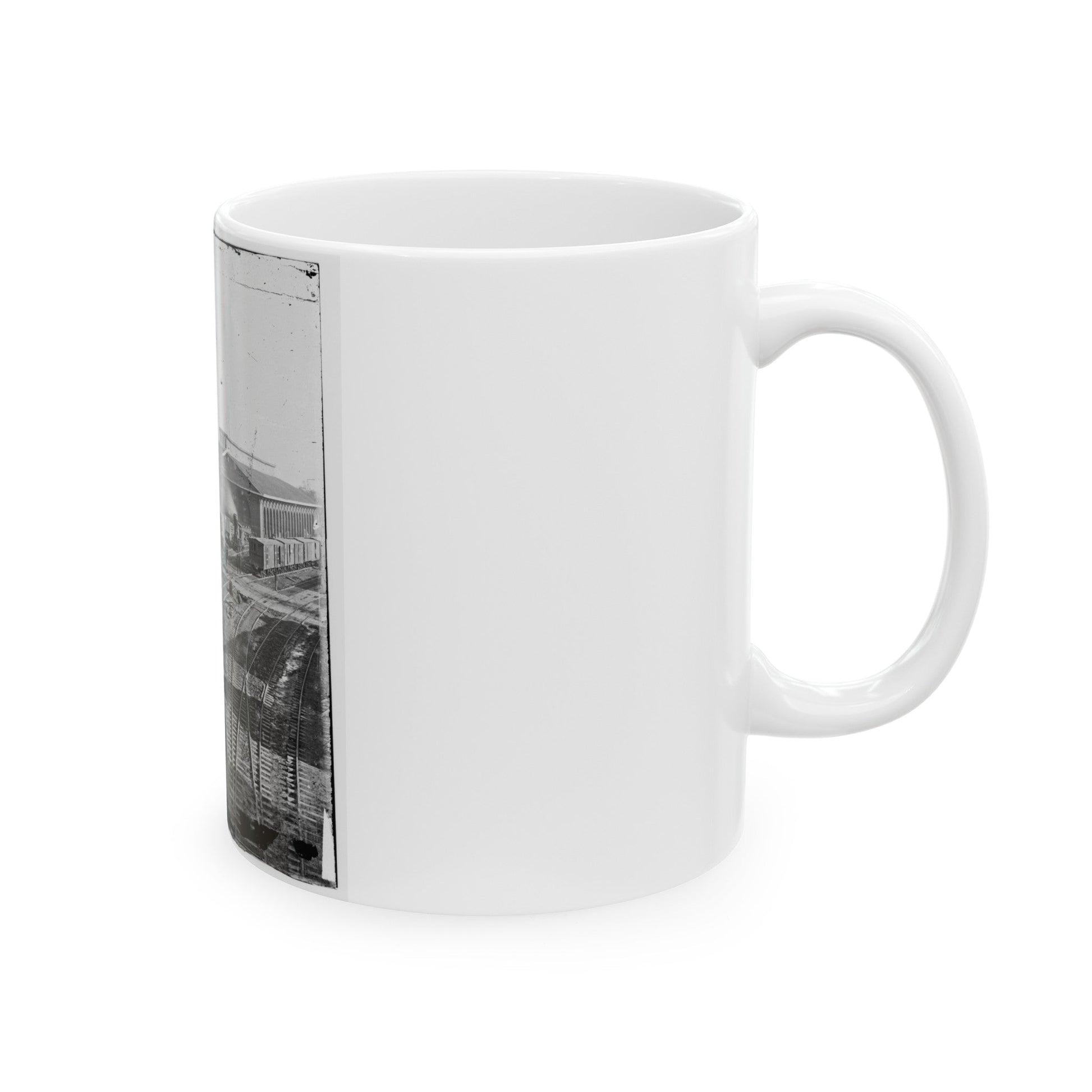 Atlanta, Georgia. Railroad Yards (U.S. Civil War) White Coffee Mug-The Sticker Space