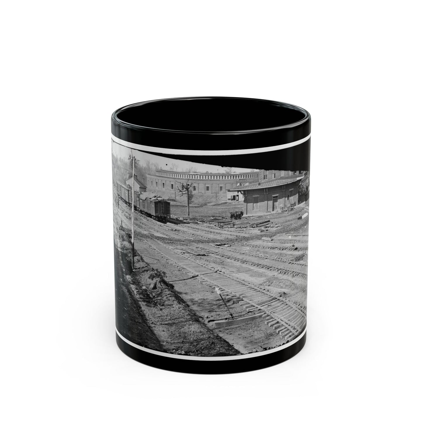 Atlanta, Georgia. Ruins Of Depot, Blown Up On Sherman's Departure (U.S. Civil War) Black Coffee Mug