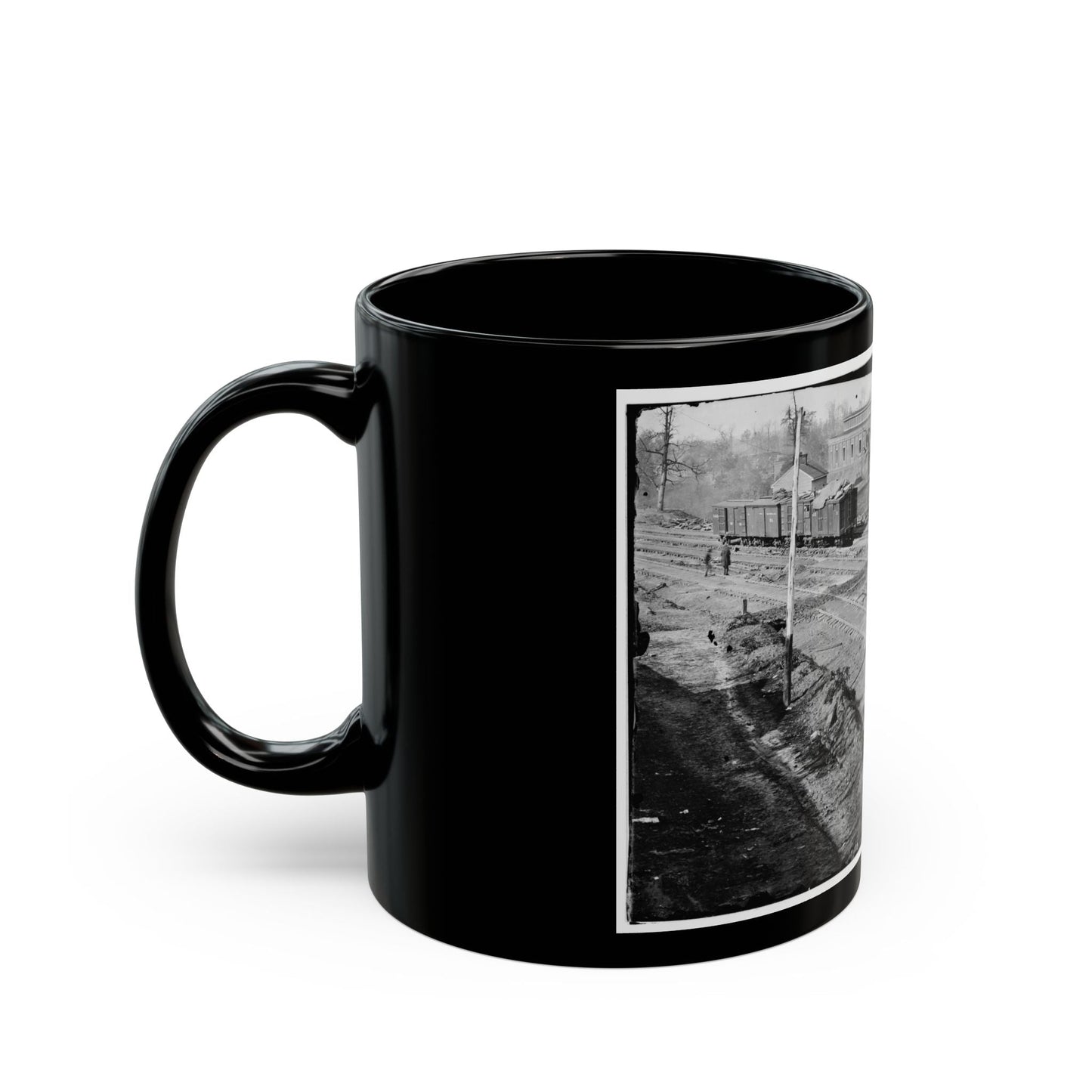 Atlanta, Georgia. Ruins Of Depot, Blown Up On Sherman's Departure (U.S. Civil War) Black Coffee Mug