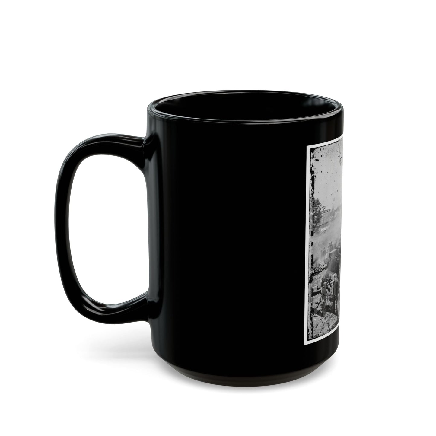 Atlanta, Georgia. Sherman's Men Destroying Railroad-2 (U.S. Civil War) Black Coffee Mug