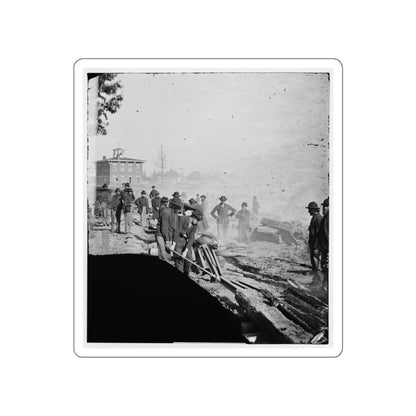 Atlanta, Georgia. Sherman's Men Destroying Railroad (U.S. Civil War) STICKER Vinyl Die-Cut Decal-White-The Sticker Space