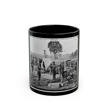 Atlanta, Georgia. Sherman's Men In Confederate Fort-2 (U.S. Civil War) Black Coffee Mug-11oz-The Sticker Space