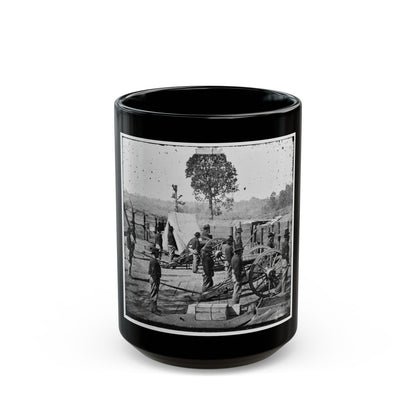 Atlanta, Georgia. Sherman's Men In Confederate Fort-2 (U.S. Civil War) Black Coffee Mug-15oz-The Sticker Space