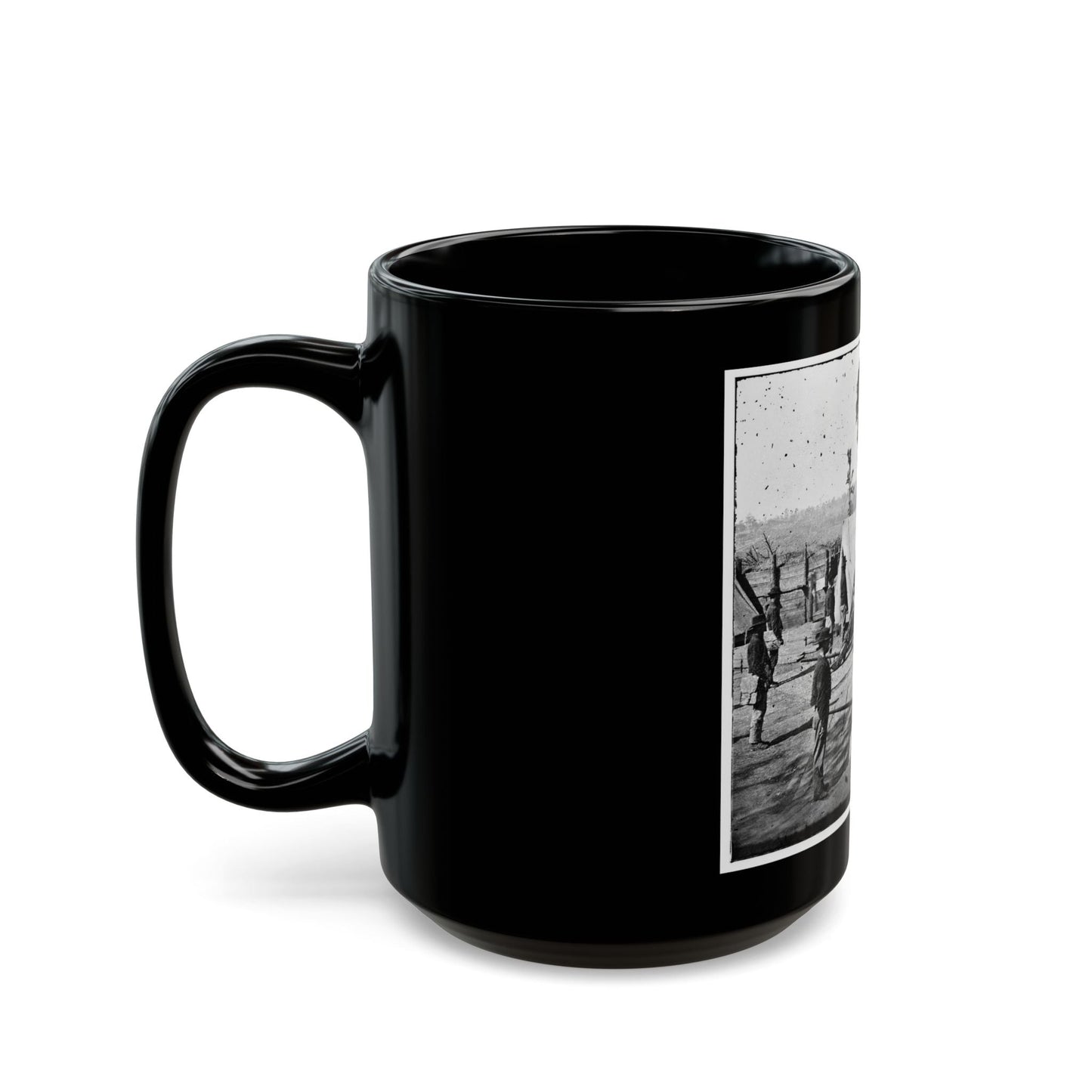 Atlanta, Georgia. Sherman's Men In Confederate Fort-2 (U.S. Civil War) Black Coffee Mug-The Sticker Space