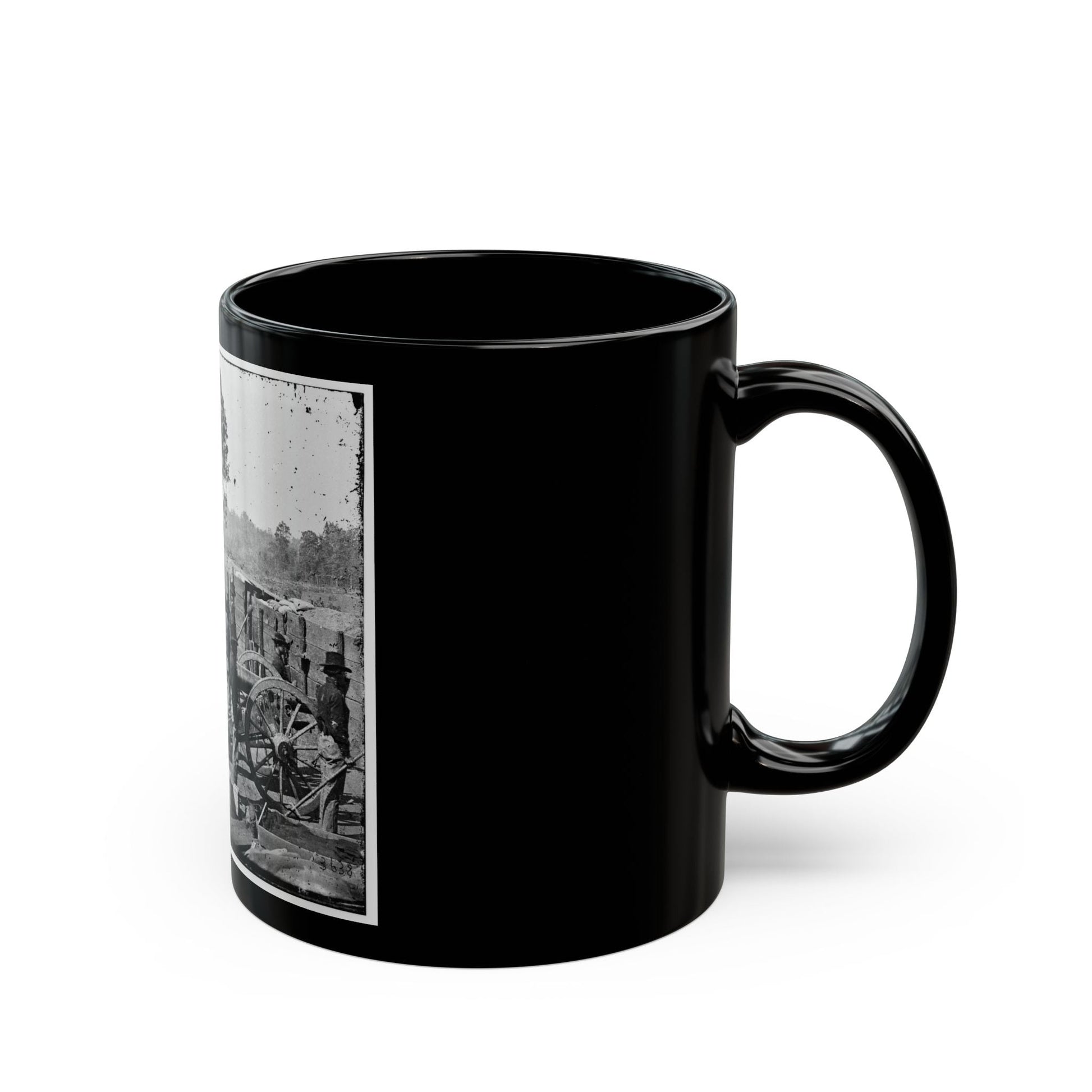 Atlanta, Georgia. Sherman's Men In Confederate Fort-2 (U.S. Civil War) Black Coffee Mug-The Sticker Space