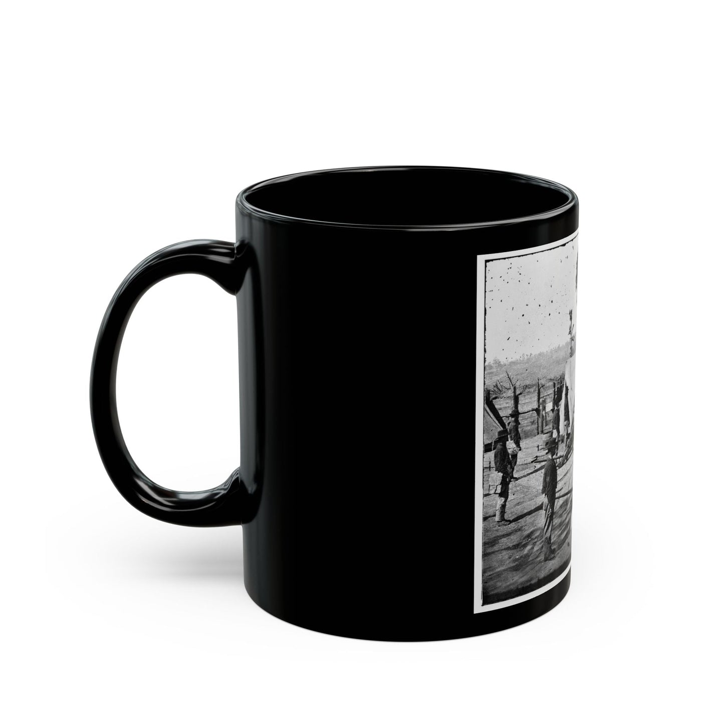 Atlanta, Georgia. Sherman's Men In Confederate Fort-2 (U.S. Civil War) Black Coffee Mug-The Sticker Space