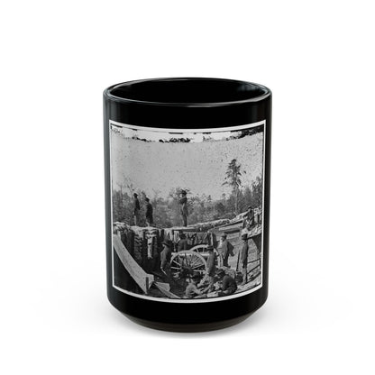 Atlanta, Georgia. Sherman's Men In Confederate Fort East Of Atlanta (U.S. Civil War) Black Coffee Mug