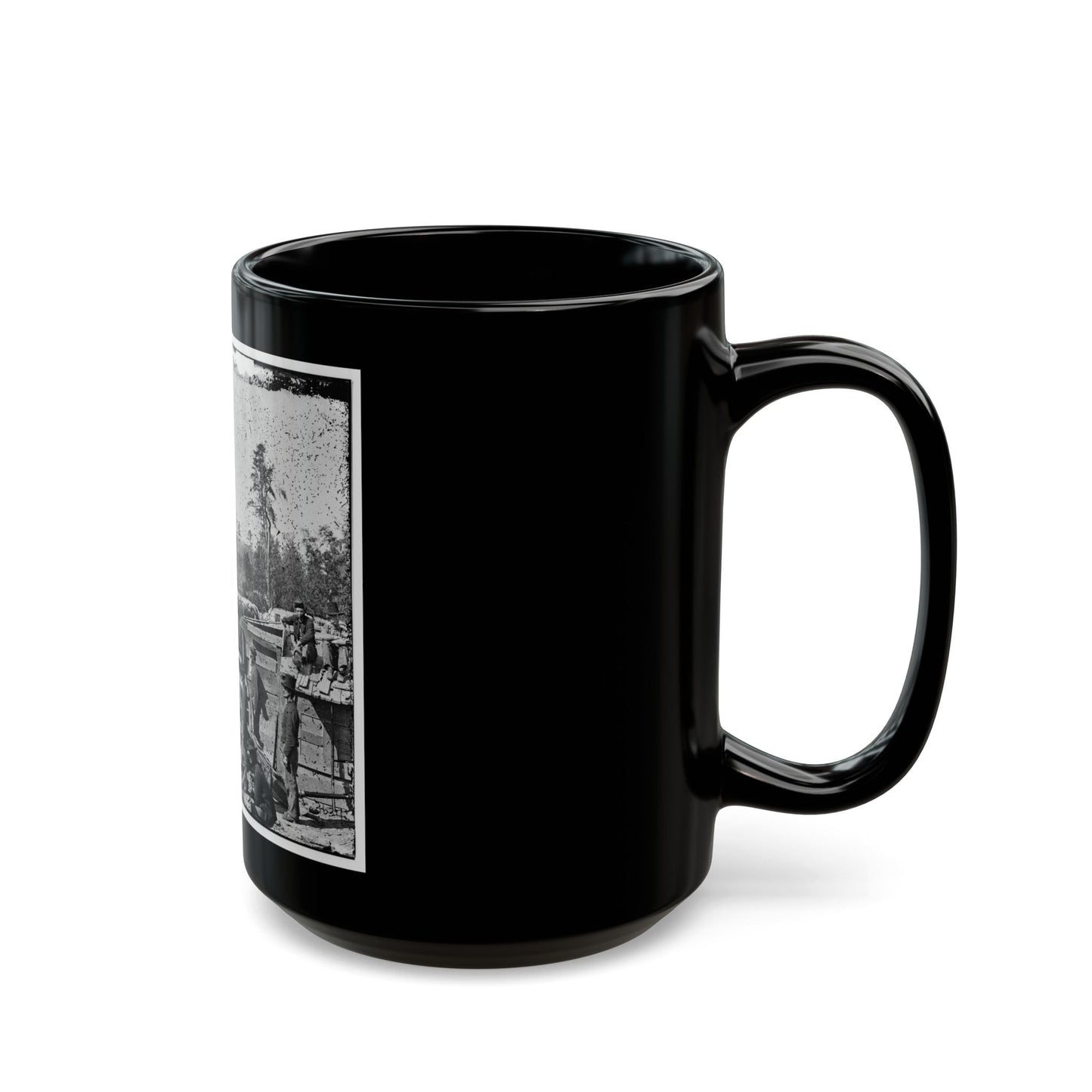 Atlanta, Georgia. Sherman's Men In Confederate Fort East Of Atlanta (U.S. Civil War) Black Coffee Mug