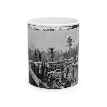 Atlanta, Georgia. Sherman's Men In Confederate Fort East Of Atlanta (U.S. Civil War) White Coffee Mug