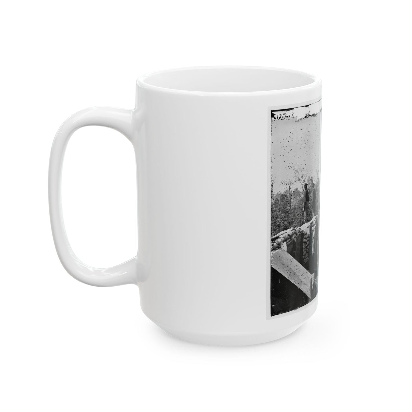 Atlanta, Georgia. Sherman's Men In Confederate Fort East Of Atlanta (U.S. Civil War) White Coffee Mug