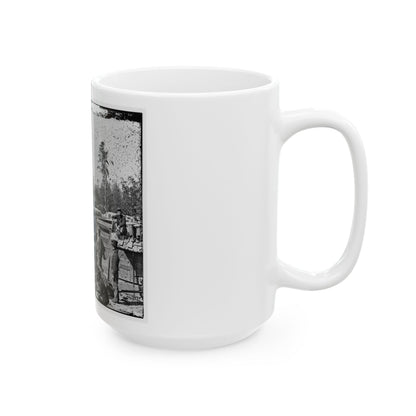 Atlanta, Georgia. Sherman's Men In Confederate Fort East Of Atlanta (U.S. Civil War) White Coffee Mug