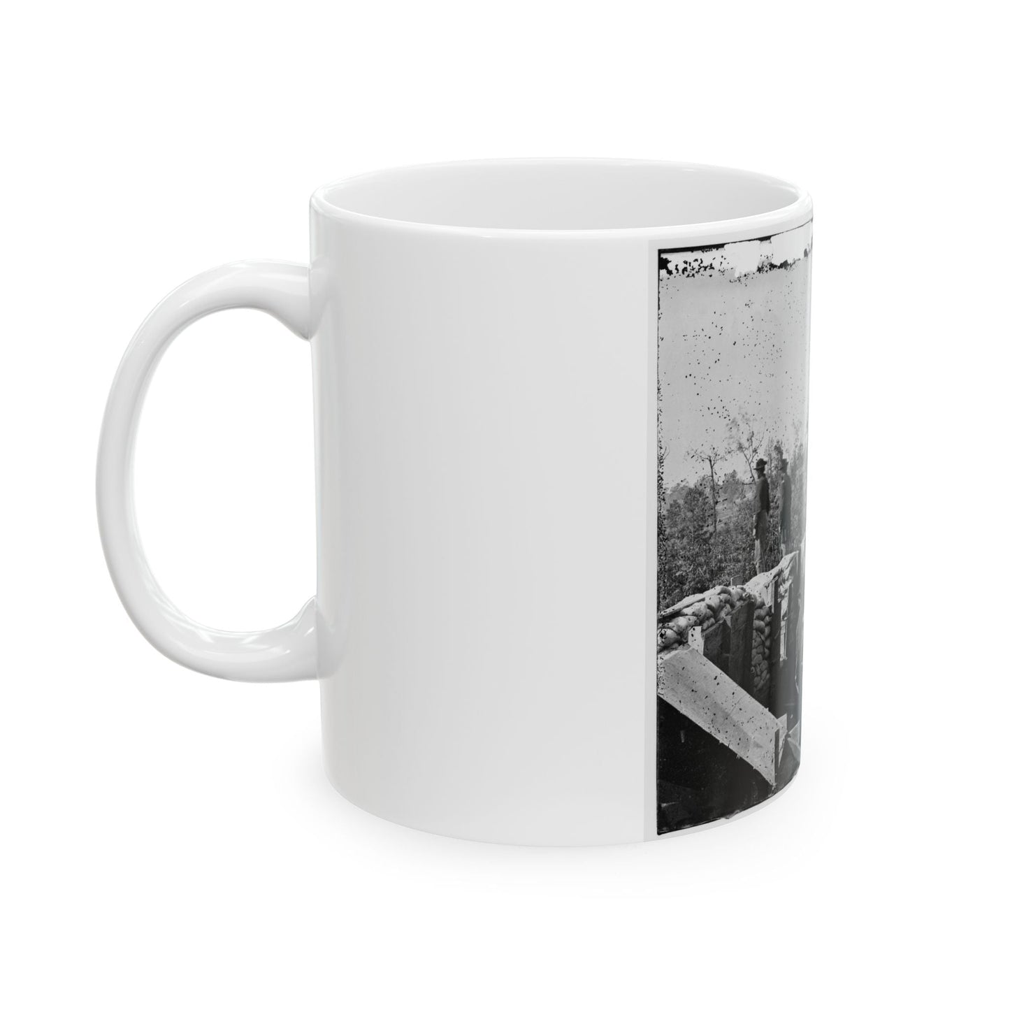 Atlanta, Georgia. Sherman's Men In Confederate Fort East Of Atlanta (U.S. Civil War) White Coffee Mug