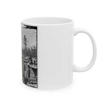 Atlanta, Georgia. Sherman's Men In Confederate Fort East Of Atlanta (U.S. Civil War) White Coffee Mug