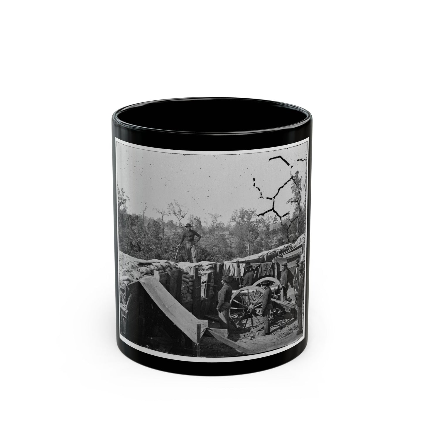 Atlanta, Georgia. Sherman's Men In Confederate Fort (U.S. Civil War) Black Coffee Mug