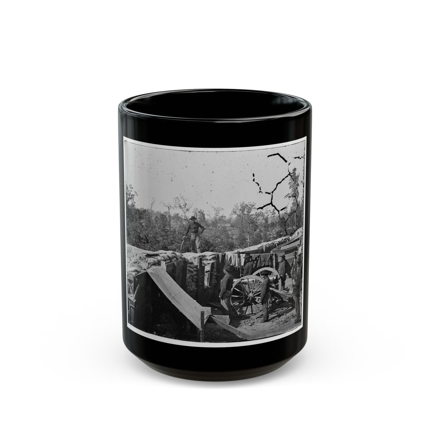 Atlanta, Georgia. Sherman's Men In Confederate Fort (U.S. Civil War) Black Coffee Mug