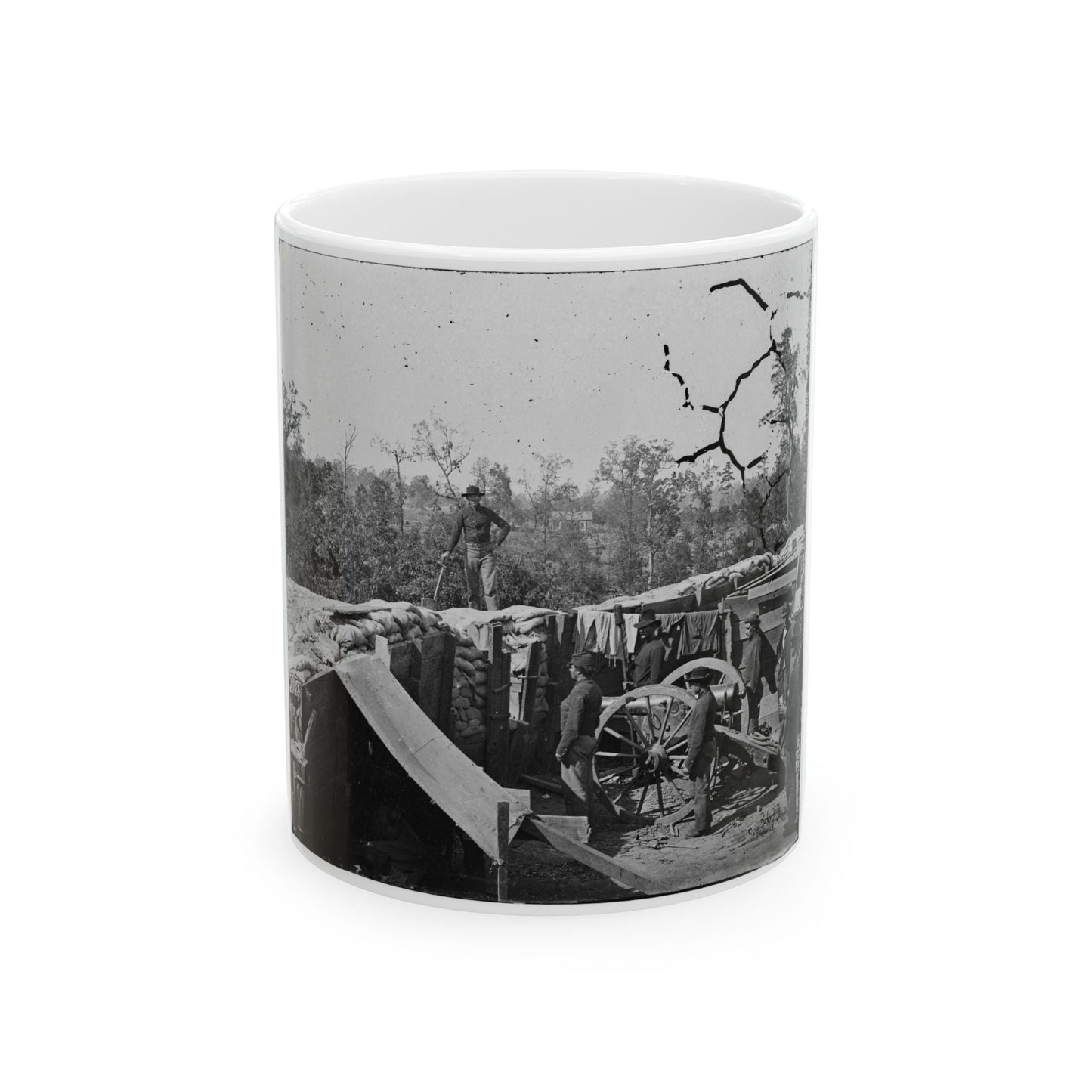 Atlanta, Georgia. Sherman's Men In Confederate Fort (U.S. Civil War) White Coffee Mug