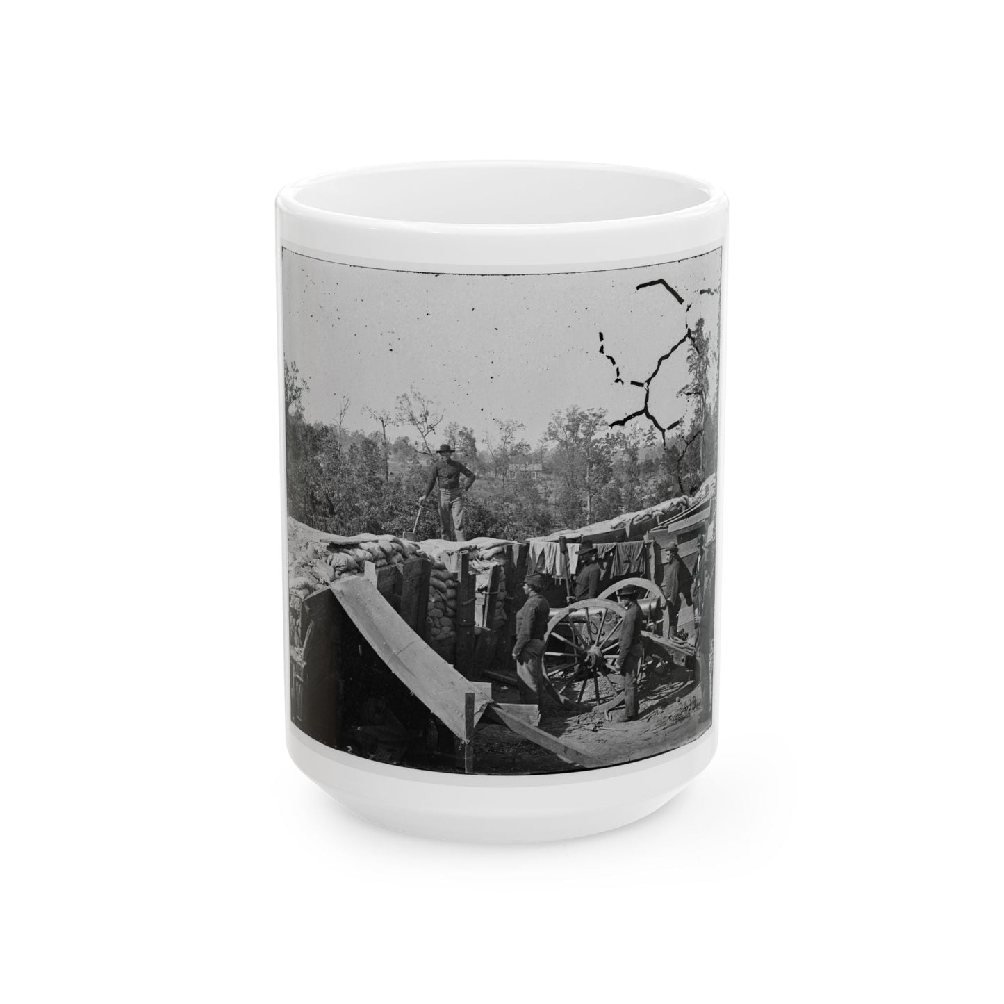 Atlanta, Georgia. Sherman's Men In Confederate Fort (U.S. Civil War) White Coffee Mug