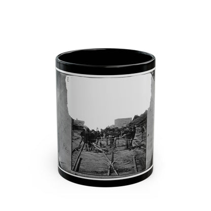 Atlanta, Georgia. Sherman's Men Tearing Up Railroad Track (U.S. Civil War) Black Coffee Mug-11oz-The Sticker Space