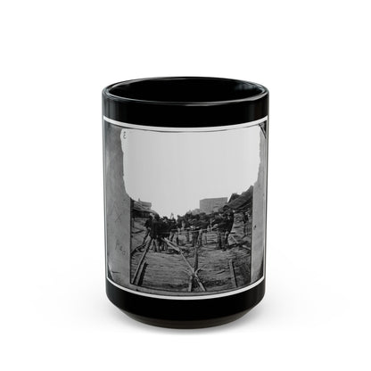 Atlanta, Georgia. Sherman's Men Tearing Up Railroad Track (U.S. Civil War) Black Coffee Mug-15oz-The Sticker Space