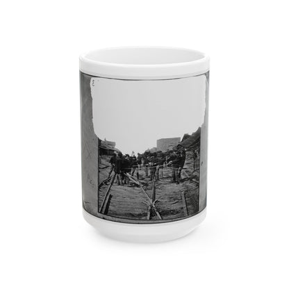 Atlanta, Georgia. Sherman's Men Tearing Up Railroad Track (U.S. Civil War) White Coffee Mug